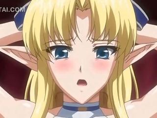 Utmärkt blondin animen fairy fitta slog hårdporr