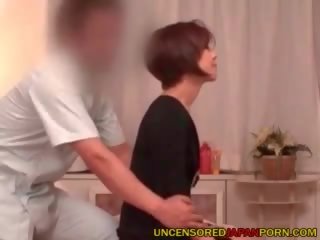 Uncensored Japanese x rated clip Massage Room porn with extraordinary MILF
