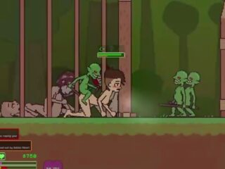Captivity &vert; मंच 3 &vert; नग्न महिला survivor fights उसकी रास्ता के माध्यम से libidinous goblins लेकिन fails और हो जाता है गड़बड़ कठिन निगलने liters की कम &vert; हेंटाई गेम gameplay p3