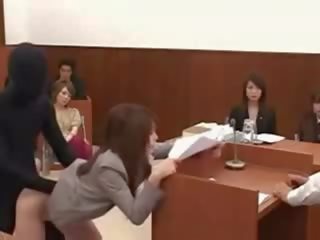 Ýapon diva lawyer gets fucked by a invisible man