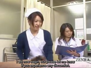 Subtitled CFNM Japanese Milf doctor And Nurse Handjob