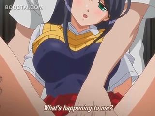 Emocionado hentai joven mademoiselle consiguiendo su chorros perra teased